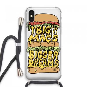Big Macs Bigger Dreams: iPhone XS Max Transparant Hoesje met koord