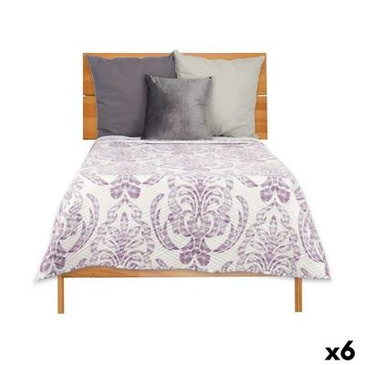 Omkeerbare sprei Gift Decor 3520 3520 Wit Paars 180 x 260 cm 260 x 0,3 x 180 cm (6 Stuks)