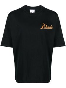 RHUDE t-shirt en coton à logo imprimé - Noir