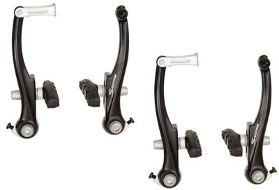 Saccon v-brake set voor en achter aluminium zwart