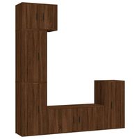 The Living Store TV-meubel bruineiken - Classic s - Wandgemonteerd - 57x34.5x40cm / 40x34.5x80cm / 100x34.5x40cm