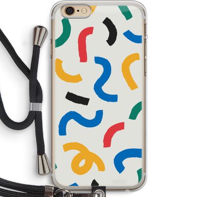 Illustratieve pop 2: iPhone 6 PLUS / 6S PLUS Transparant Hoesje met koord