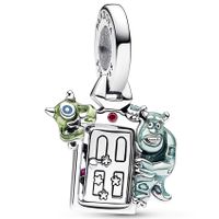 Pandora 792758C01 Hangbedel Disney Pixar Monsters, Inc. Door zilver-emaille-zirconia meerkleurig - thumbnail