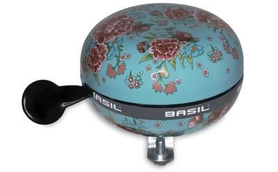 Basil bloom - fietsbel - 80 mm - lichtgroen met bloemen