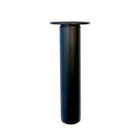 Stalen verstelbare meubelpoot zwart rond ø 3 cm en hoogte 15,5 cm Stalen verstelbare meubelpoot zwart rond ø 3 cm en hoogte 15,5 cm