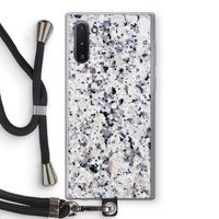 Gespikkelde marmer: Samsung Galaxy Note 10 Transparant Hoesje met koord