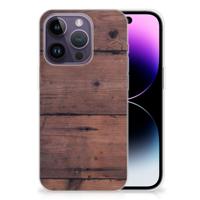Apple iPhone 14 Pro | Bumper Hoesje | Old Wood