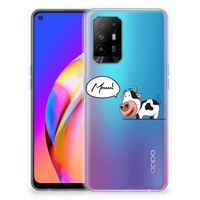 OPPO A94 5G | Reno5 Z Telefoonhoesje met Naam Cow - thumbnail