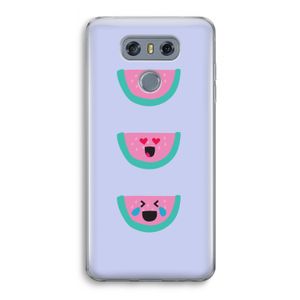Smiley watermeloen: LG G6 Transparant Hoesje