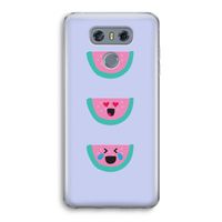 Smiley watermeloen: LG G6 Transparant Hoesje