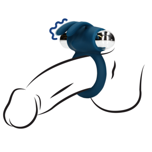 Loveline by Shots Vibrerende Rabbit Cock Ring - Baltisch Blauw
