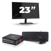 Fujitsu Esprimo Q520 USFF - Intel Core i5-4e Generatie - 8GB RAM - 256GB SSD - Windows 10 + 1x 23 inch Monitor