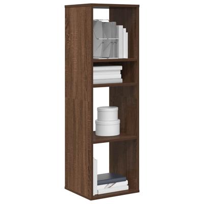 Boekenkast 34x31x112 cm bewerkt hout bruin eikenkleur