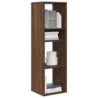 Boekenkast 34x31x112 cm bewerkt hout bruin eikenkleur