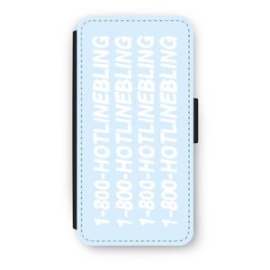 Hotline bling blue: iPhone 8 Plus Flip Hoesje