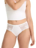 Basics midi lace - kanten dames heupslip - Kanten vrouwen ondergoed - Biologisch katoen - Badstof kruisje