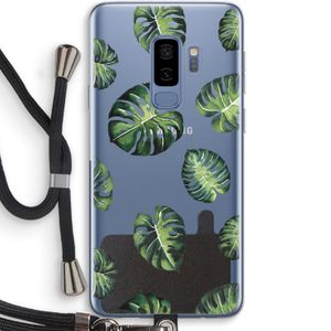 Tropische bladeren: Samsung Galaxy S9 Plus Transparant Hoesje met koord
