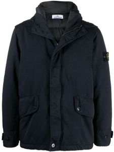 Stone Island veste matelassée à patch Compass - Bleu