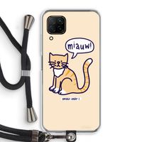 Miauw: Huawei P40 Lite Transparant Hoesje met koord