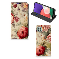 Smart Cover voor Samsung Galaxy A22 5G Bloemen - thumbnail