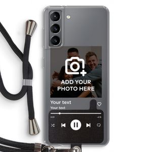 Music Player: Samsung Galaxy S21 Transparant Hoesje met koord