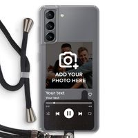Music Player: Samsung Galaxy S21 Transparant Hoesje met koord