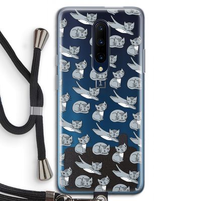 Poezen: OnePlus 7 Pro Transparant Hoesje met koord