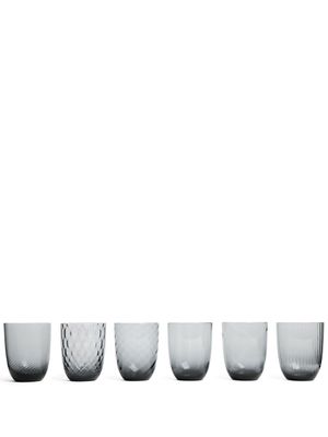 NasonMoretti lot de six verres à eau Idra - Gris