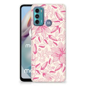 Motorola Moto G60 TPU Case Pink Flowers