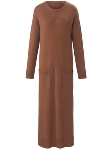 Tricotjurk van 100% kasjmier met hoge ronde hals Van include beige