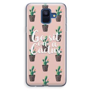 Cactus quote: Samsung Galaxy A6 (2018) Transparant Hoesje