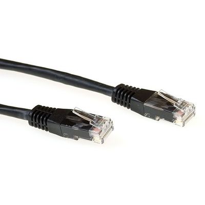 ACT IB3500 LSZH U/UTP CAT6A Patchkabel Zwart - 50 cm