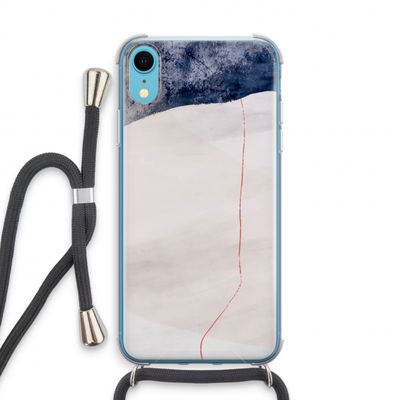 Stone White: iPhone XR Transparant Hoesje met koord