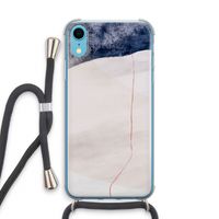 Stone White: iPhone XR Transparant Hoesje met koord