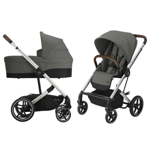 Kinderwagen Cybex Balios S Lux Soho Grey/Mid Grey - Silver Frame + GRATIS Speelkleed
