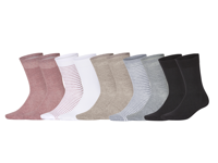 esmara 10 Paar sokken (roze/wit/beige/grijs/zwart, 39/42)