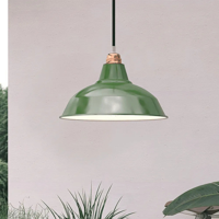Lampenkap groen &apos;Harbour&apos; industrieel gat voor e27 fitting 30 cm