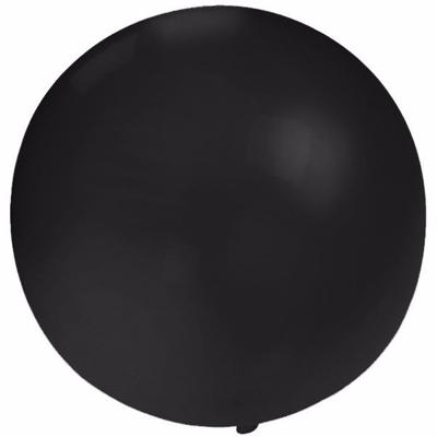 Verjaardagfeest ballonnen - 60 cm - zwart - extra grote ballon - versiering - verjaardag
