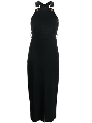 Patou robe à fente avant - Noir