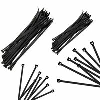 Kabelbinders/tie-wraps pakket zwart 400x stuks in 4 verschillende formaten