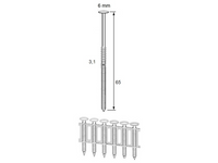 Dutack Coilnagel RNCS30.5 Nk 65mm sheetgebonden (kunststofgebonden) ds 4800 st - 5245001