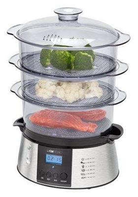 Clatronic DG 3547 stomerkoker 3 mand(en) Zwart, Roestvrijstaal 800 W