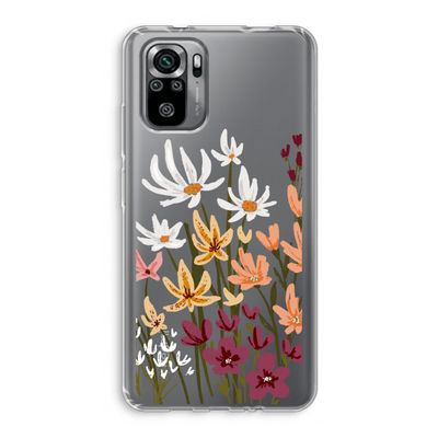 Painted wildflowers: Xiaomi Redmi Note 10S Transparant Hoesje