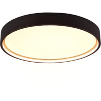 Mat Zwarte LED Plafondlamp 29W - Aanpasbare Lichtkleur - Trion Dile