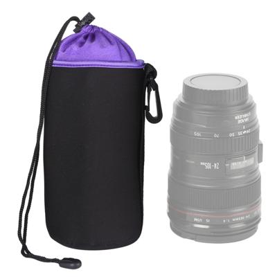 SLR camera lens tas micro één lens zak lens innerlijke gal tas waterdichte beschermhoes plus fluweel verdikking diameter: 10cm hoogte: 18cm (paars