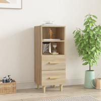 Dressoir 34,5x34x90 cm bewerkt hout sonoma eikenkleurig Dressoir 34,5x34x90 cm bewerkt hout sonoma eikenkleurig