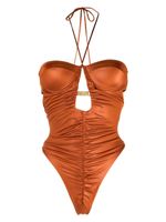 GCDS maillot de bain satiné à dos-nu - Orange