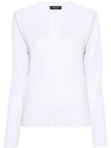 Fabiana Filippi exposed-seam fine wool cardigan - Blanc