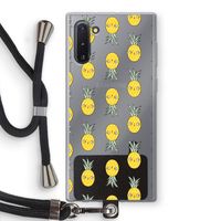 Ananas: Samsung Galaxy Note 10 Transparant Hoesje met koord