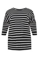 Yoek Wijd shirt parels | Blauw | Maat 54/56